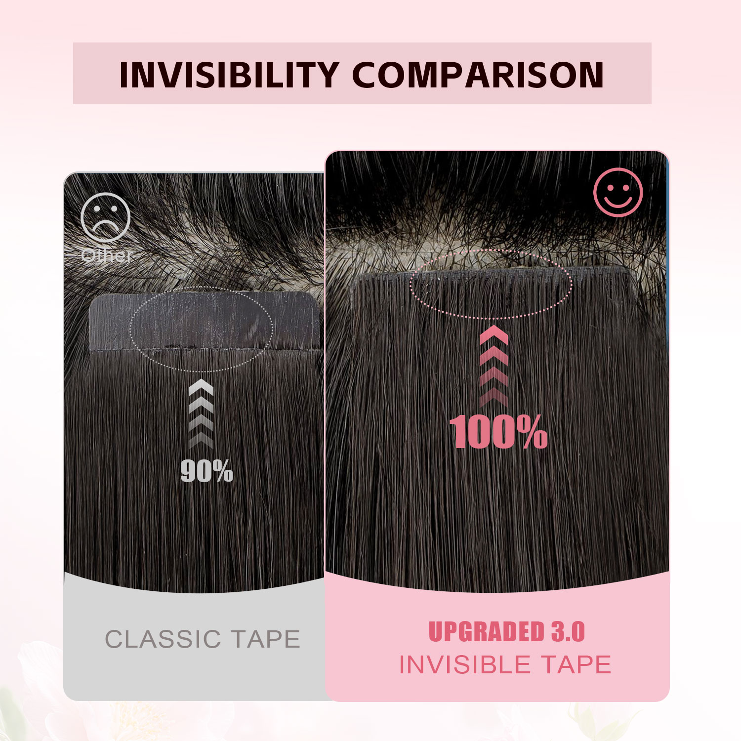 Sweetmet Invisible Tape Hair E - đánh giá và giá Invisible Tape In Extensions Real Hair