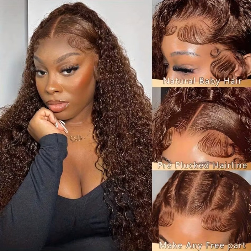 Chocolate Brown Colored 220% D - đánh giá và giá Lace Front Wigs
